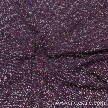 Silver Nylon 4 Way Spandex Knitting Hologram Fabric